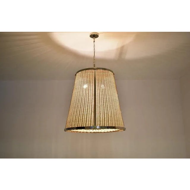 Not Yet Made - Made To Order Caeli-A Silver Rattan Pendant Light, Flow Collection For Sale - Image 5 of 8
