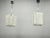 Sculptural pair of pendant lights by napako, produced in czechoslovakia during the 1970s. Each pendant features four...