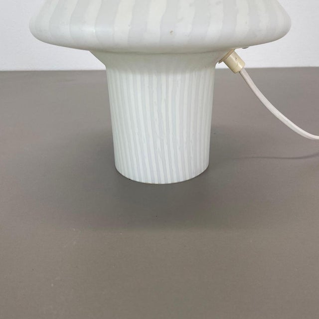 Glass Mushroom Zebrano Desk Light from Peill & Putzler, Germany, 1970s For Sale - Image 11 of 18