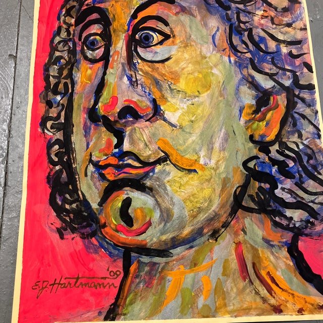 Original 12 x 18.5 painting on paper signed bottom left unframed