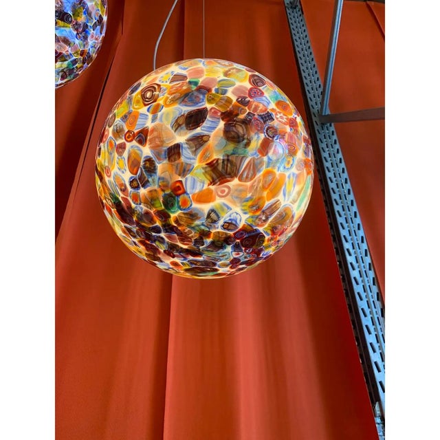 Early 21st Century Multicolored Murrine Sphere in Murano-Style Glass by Simoeng For Sale - Image 5 of 12