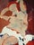 Mid-Century Modern 'Reclining Figure in Red' Abstract Figurative Oil Painting by Swedish Artist Hans Osswald (1919-1983), Framed For Sale - Image 10 of 13