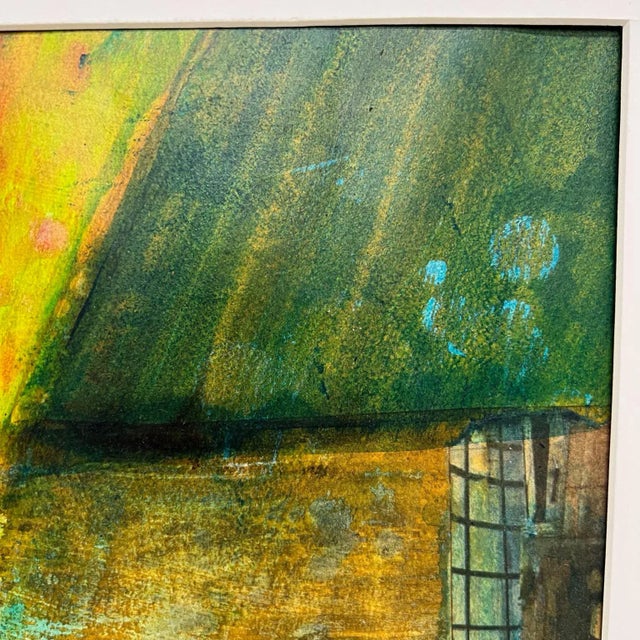 1960s Mid 20th Century Abstract Modern Mixed-Media Painting For Sale - Image 5 of 12