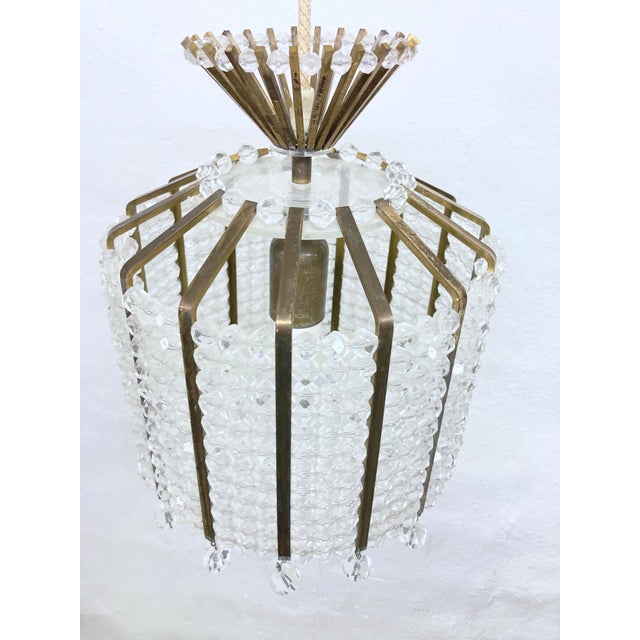 Vintage Ceiling Lamp in Acrylic and Brass by Emil Stejnar for Rupert Nikoll, 1950s For Sale - Image 12 of 15