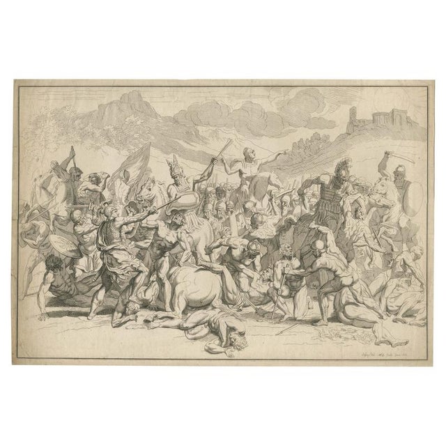 Heroic Roman Battle Scene, 1804, Paper For Sale - Image 9 of 9