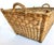 Rustic European Vintage 1940s European Woven Wicker Rectangular Market Basket For Sale - Image 3 of 11