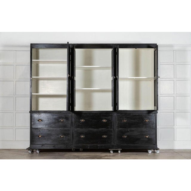 English Ebonised Oak and Pine Housekeeper's Cupboard, 1890 For Sale - Image 4 of 18
