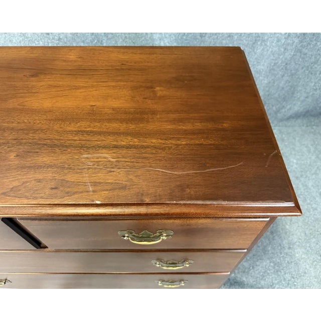 Vintage Five Drawer Solid Cherry Dresser Chest For Sale - Image 10 of 10