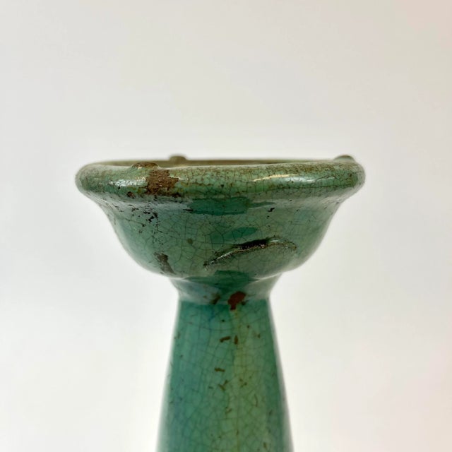 Mid 19th Century 19th Century Chinese Ceramic Oil Lamp For Sale - Image 5 of 8
