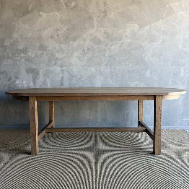 Mid-Century Modern Oval Dining Table in Natural White Oak 74" - Montana Brown For Sale - Image 3 of 9