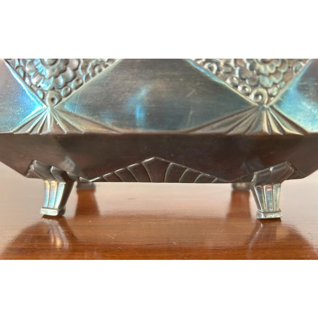 1920s French Art Deco Silver-Plated and Glass Centerpiece by Orfèvrerie Dilecta, 1930s For Sale - Image 5 of 18