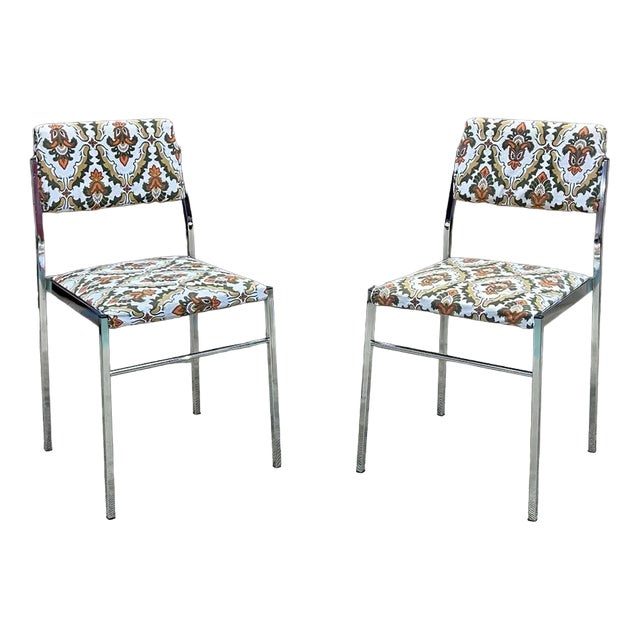 Set of Chrome Chairs, 1970s For Sale