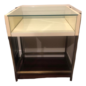 Vintage Contemporary Brass & Glass Jewel Showcase