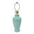 1980s Ribbed Turquoise Ceramic Table Lamp For Sale