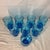 Anchor Hocking Vintage Mid-Century Modern Anchor Hocking Tivoli Laser Blue Footed Tumblers - Set of 8 For Sale - Image 4 of 6