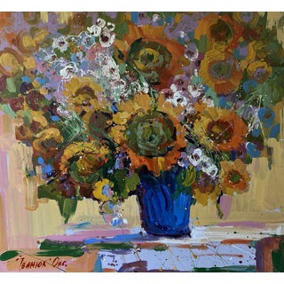 Oil Painting Sunny Flowers Oksana Ivanyuk For Sale