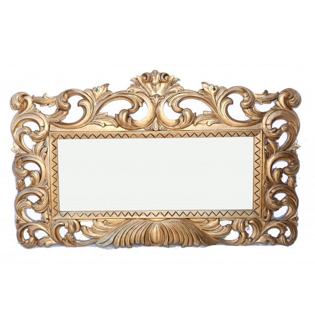 Rococo Mantle Mirror with Carved Gilt Frame For Sale - Image 8 of 8