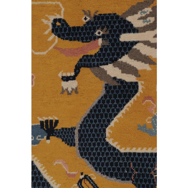Antique Chinese Ningxia Pillar Runner With Imperial Dragon & Lions - Rug & Kilim For Sale In New York - Image 6 of 10
