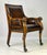 Pair of Theodore Alexander Regency Style Carved Lion & Hairy Paw Caster Armchairs in Brown Leather For Sale - Image 10 of 17
