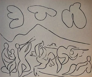 Pablo Picasso, Bacchanale, Original Linocut, 1962, Linocut