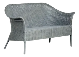 English Wicker Garden Settee Bench or Seat by Lloyd Loom