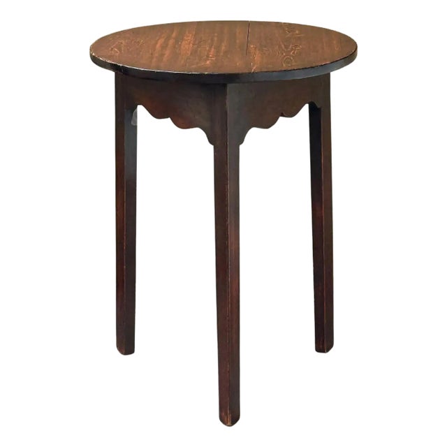English Cricket Table of Patinated Oak From the Georgian Era For Sale