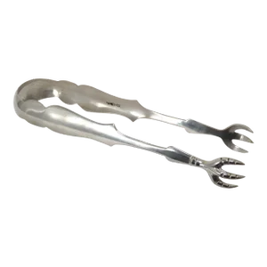 Classic 1840s American Eagle Claw Motif Coin Silver Ice Tongs by Akerly & Briggs in New York City