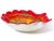 Murano Murano Vintage Red Orange Yellow Silver Flecks Green Italian Art Glass Seashell Centerpiece Bowl For Sale - Image 4 of 10