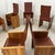 Set of 8 "Torcello" dining chairs by Afra and Tobia Scarpa for Stildomus, in walnut and leather, 1960s. This elegant set...