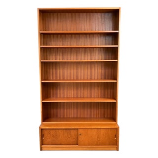 Bookshelf with Cabinet Base in Teak, 1960s For Sale