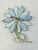 Mod 1960s Enamel Over Metal Blue Flower Brooch Pin Mid-Century For Sale - Image 4 of 6