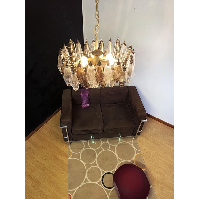 Chandelier in Clear and Smoked Glasses by Carlo Scarpa, 1990 For Sale - Image 9 of 18