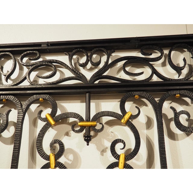 Antique French Wrought Iron Entryway Surround With Gilded Lyre Decor, C. 1920s For Sale - Image 18 of 18