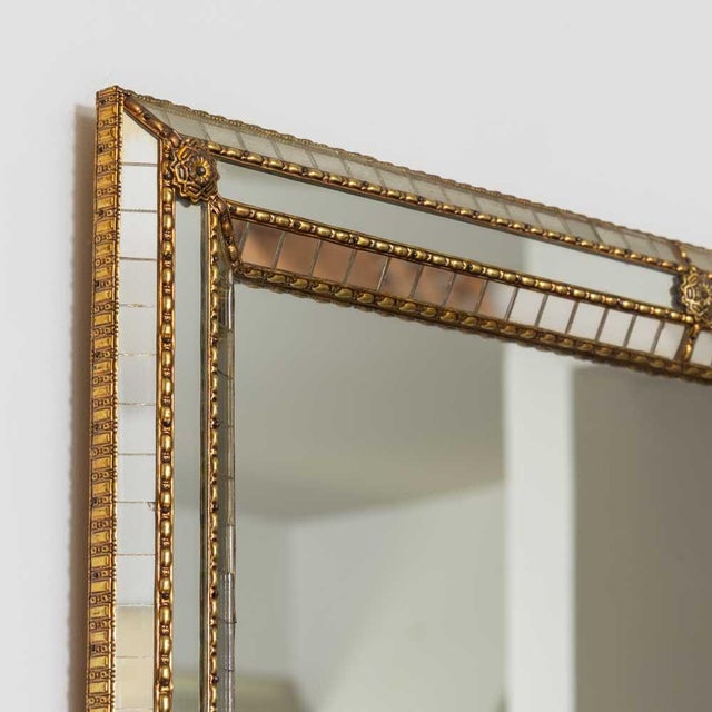 1960s French Brass Beaded Mirror For Sale - Image 14 of 14