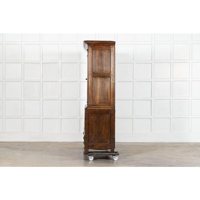 Large 18th Century English Oak Livery Cupboard, 1770s For Sale - Image 9 of 18