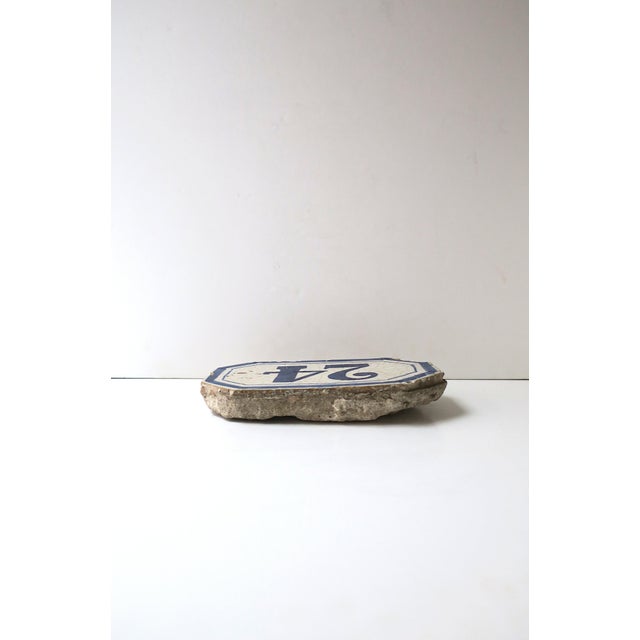 Mid 20th Century French Outdoor Sign Plaque Number, France, Mid‑20th Century For Sale - Image 5 of 7