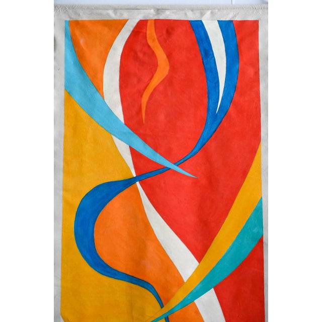 Painted Canvas Wall Hanging by Arizona/California Artist Jean Klafs, 1984 Chairish