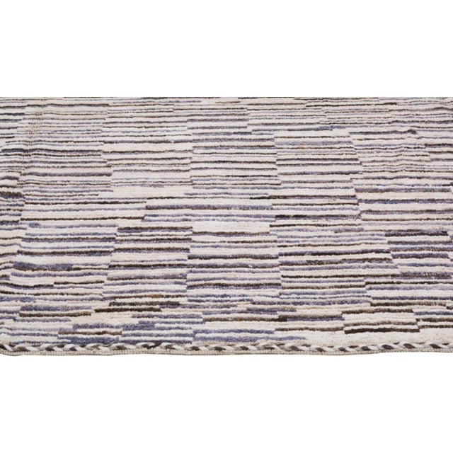 Moroccan Moroccan Hand Knotted Wool Rug, 9'3"x12'3" For Sale - Image 3 of 6