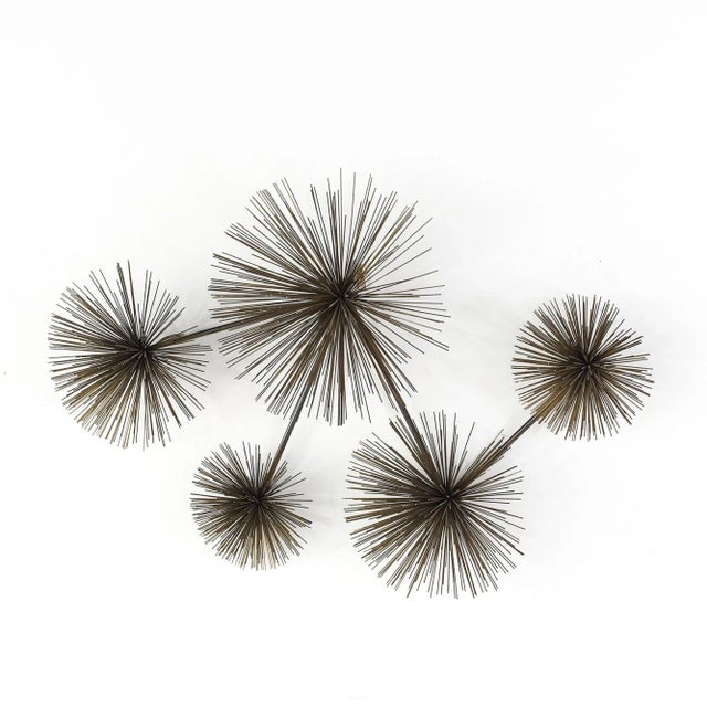 Curtis Jere Mid Century Brass Wall Urchin For Sale In Chicago - Image 6 of 6