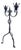 Hand Forged Iron Candelabra 25″ (63cm) Antique Copper Finish 2-Arm Royal Fleur-de-Lis Mantel Centerpiece For Sale