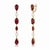 Modern Multi-Shape Garnet and pearl Earrings. Contemporary Pearl & Garnet Drop Earrings. Geometric Garnet and Pearl...