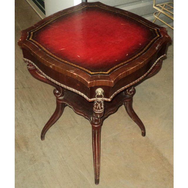 American Antique Vintage Mahogany Side Table For Sale - Image 3 of 6