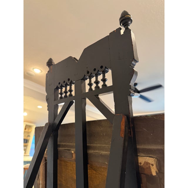 Antique 19th Century Eastlake Ebonized Cherry Studio Easel Aesthetic Movement Portfolio Stand For Sale - Image 18 of 18