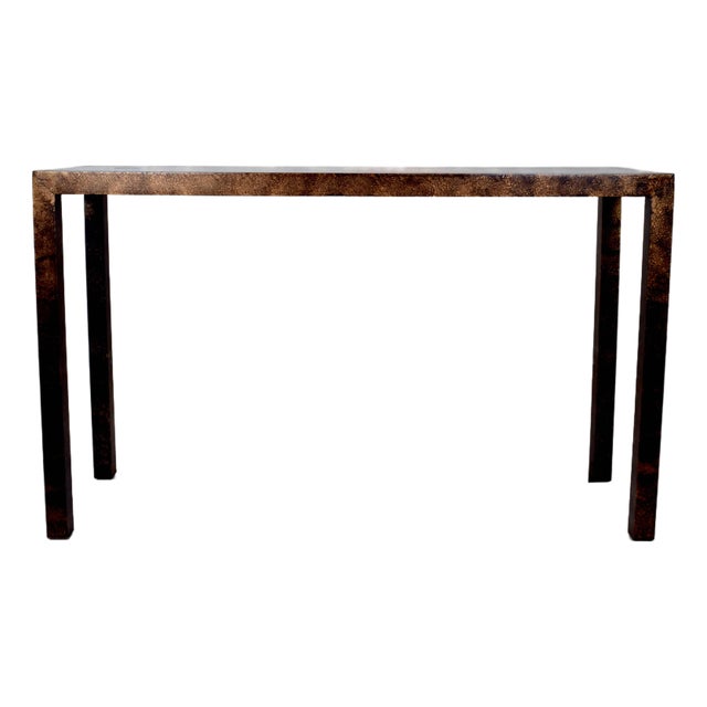 1970's Milo Baughman for Lane Parsons Console Table in Tortoise For Sale