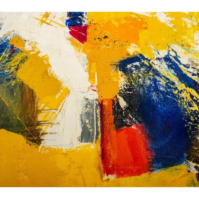 Chertoff Abstract Composition Oil on Canvas For Sale - Image 4 of 8