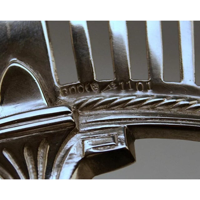 Blue Art Nouveau Silver Basket with Blue Glass Liner, Bremen, Germany, 1890s For Sale - Image 8 of 9