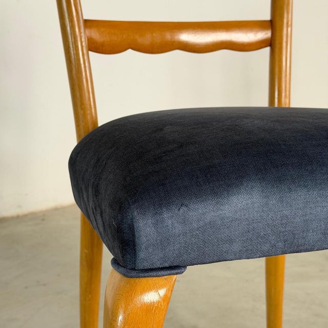 Chairs in Semi-Velvet Fabric by Paolo Buffa, 1950s, Set of 6 For Sale - Image 12 of 18