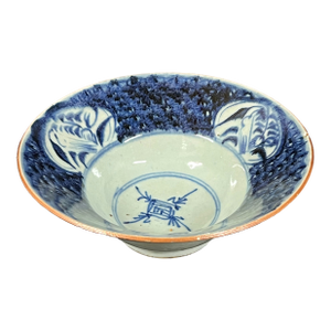 Antique Chinese Art Qing Dynasty Blue and White Porcelain Bowl