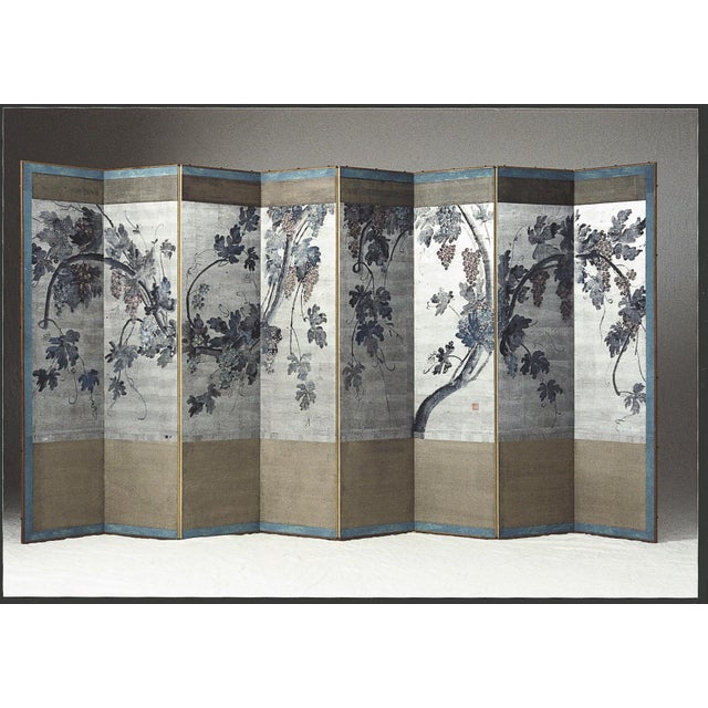 Lawrence Scott Japanese Style 8 Panel Grapes Arbor Hand Painted Silver Foil Room Divider Screen Chairish The best hope is to promote both the business relationship and friendship with the customers by mutual.