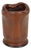 Italian Brown Curved Leather Pen Holder by Nova Tecno, Italy, 1950s For Sale